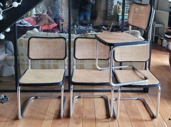 Set of 4 Marcel Breuer chairs