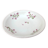 1900s Deep plate White porcelain with floral decoration