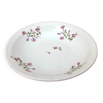 1900s Deep plate White porcelain with floral decoration