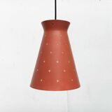 Perforated metal pendant light, mid-century design, 1960s.