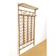 Large rattan wall coat rack, Italy, 1960s.
