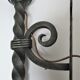 Pair of wall lamps torch glass flame and metal early XXth