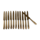 Set of 12 dessert brewery knives Cluny Vieux Paris 1960