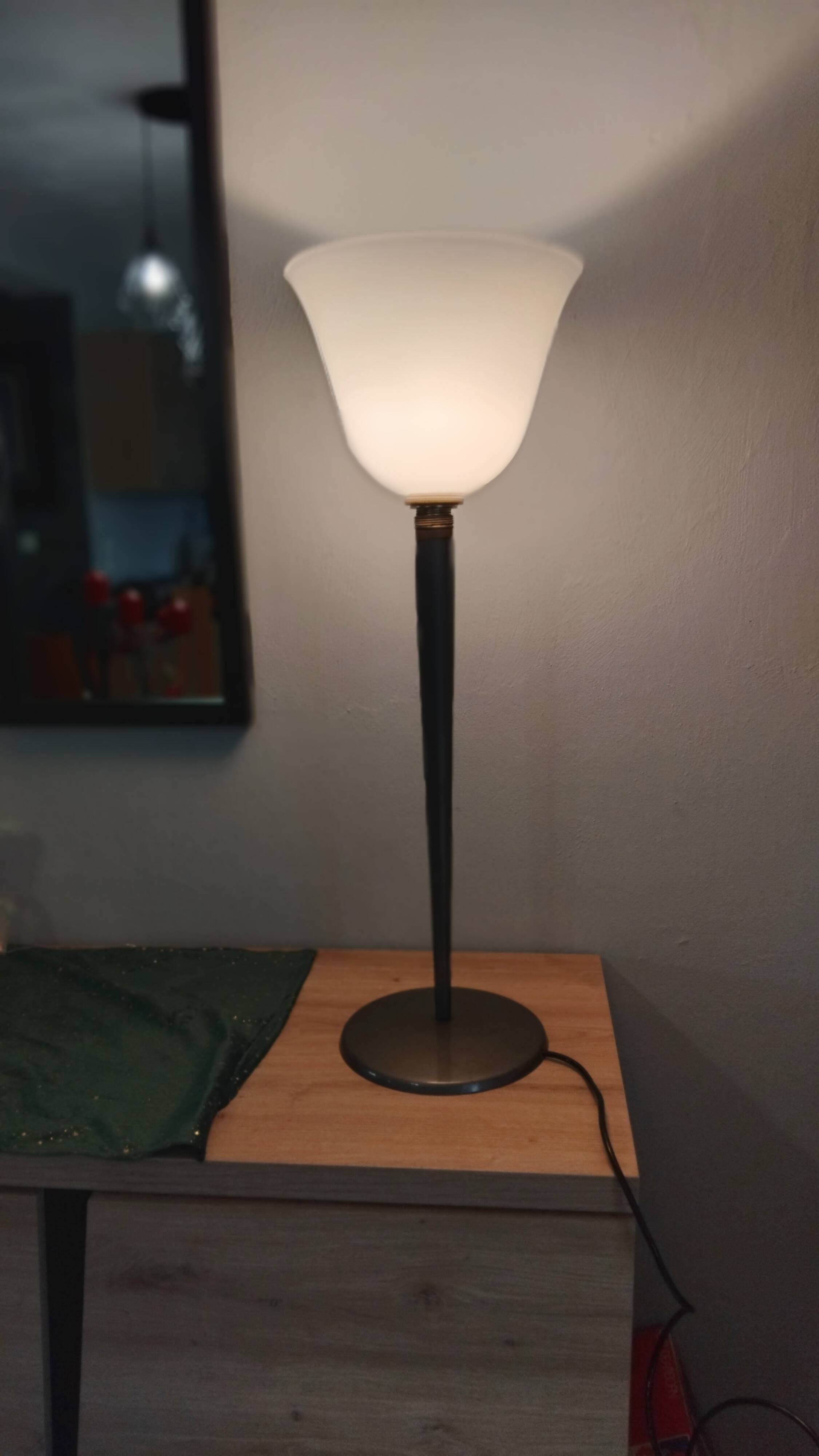 Vintage Mazda tulip glass desk lamp