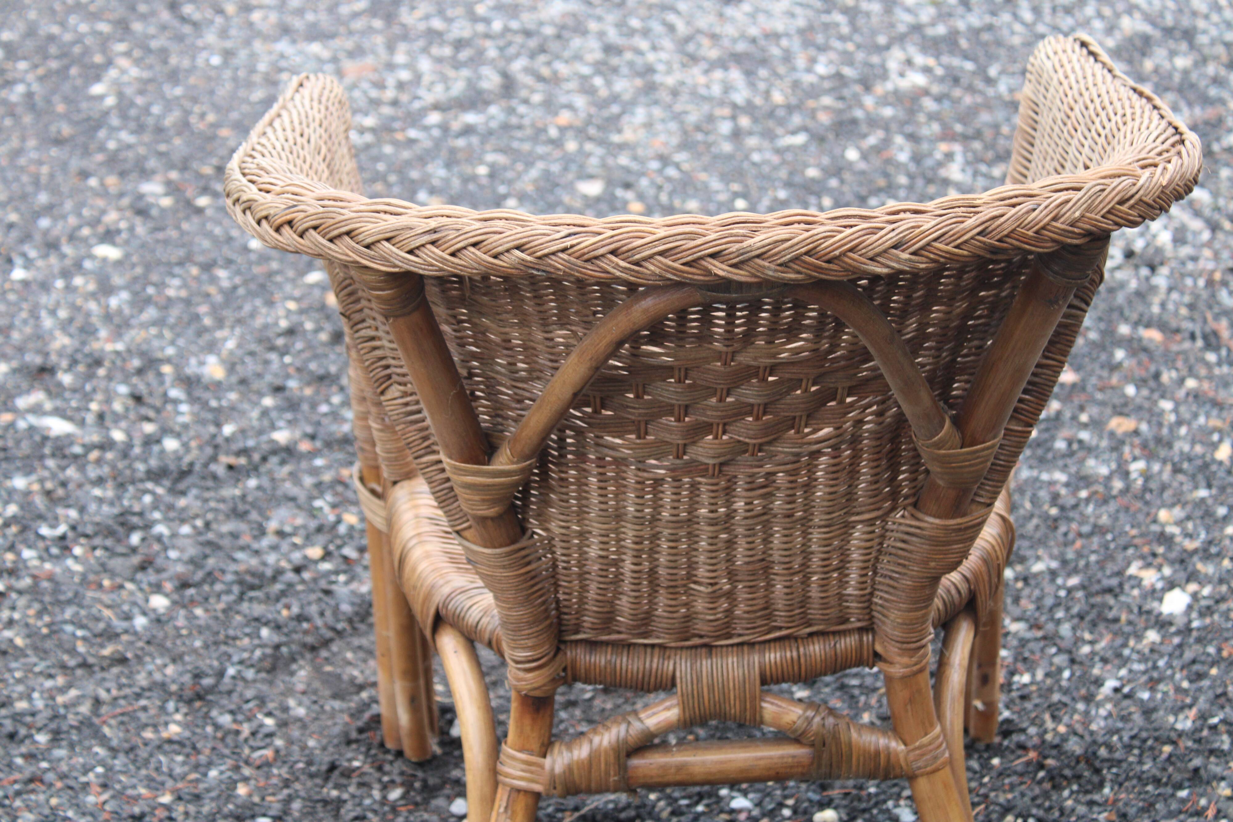 Wicker armchair