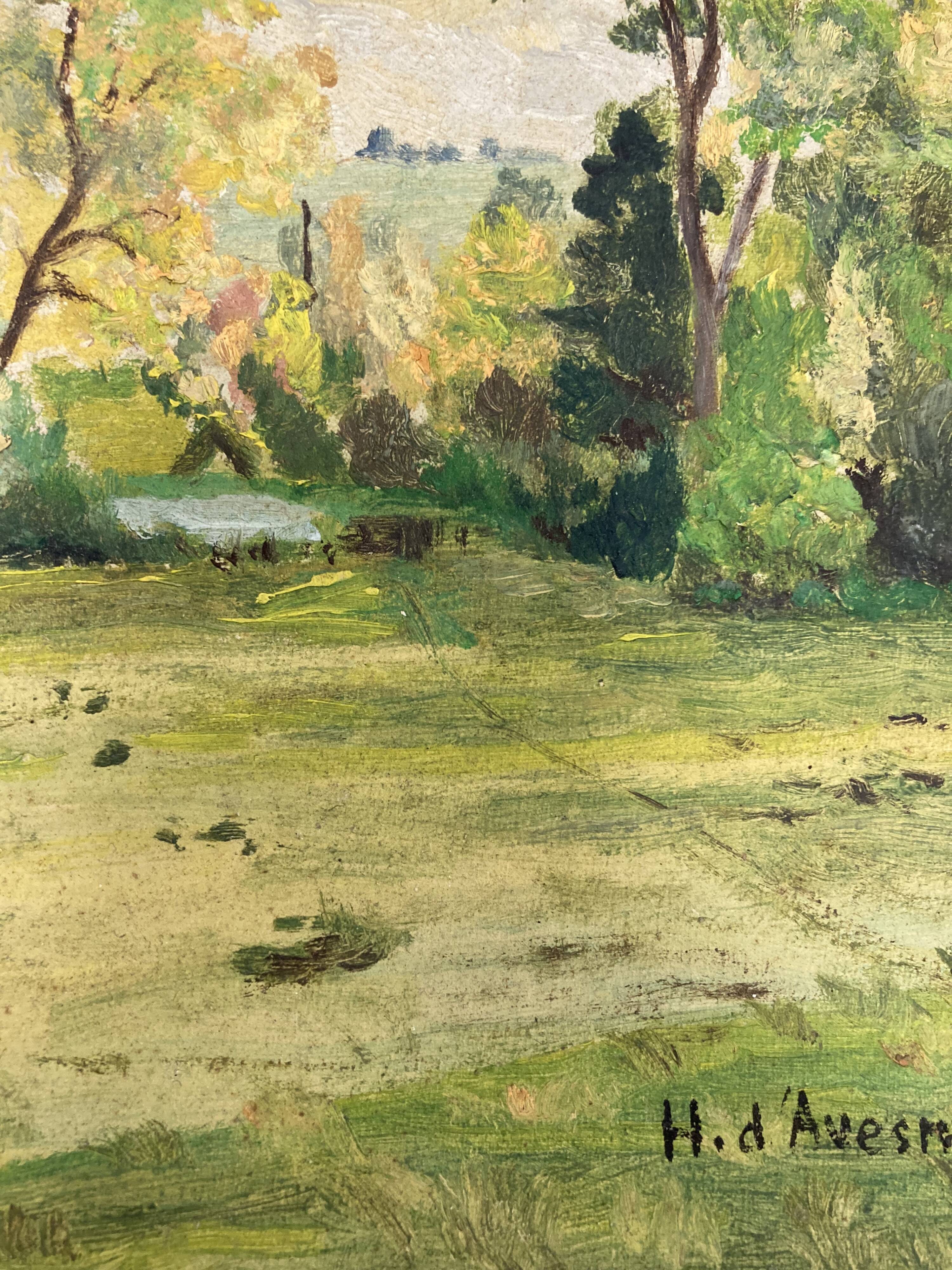 Oil on vintage panel