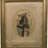 Old 20th century cubist painting
