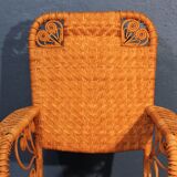 Paire de fauteuils rotin "peacock" 1970