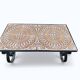 Vintage ceramic and wrought iron coffee table from around 1970.