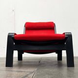 Mid-century modern Pulkka lounge chair by Ilmari Lappalainen for Asko, Finland, 1960s.