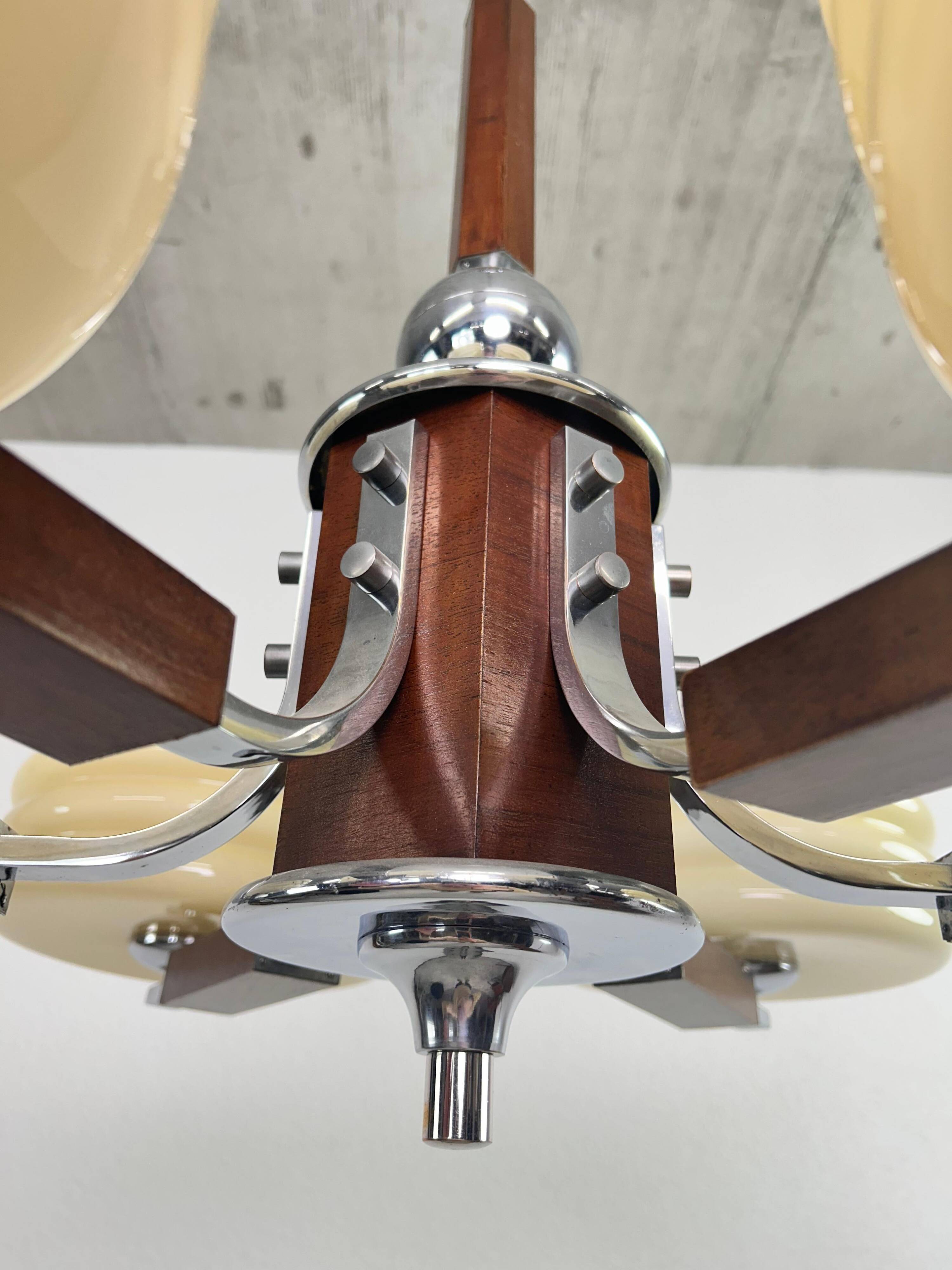 Great Art Deco chandelier attributed to Adolf Loos.