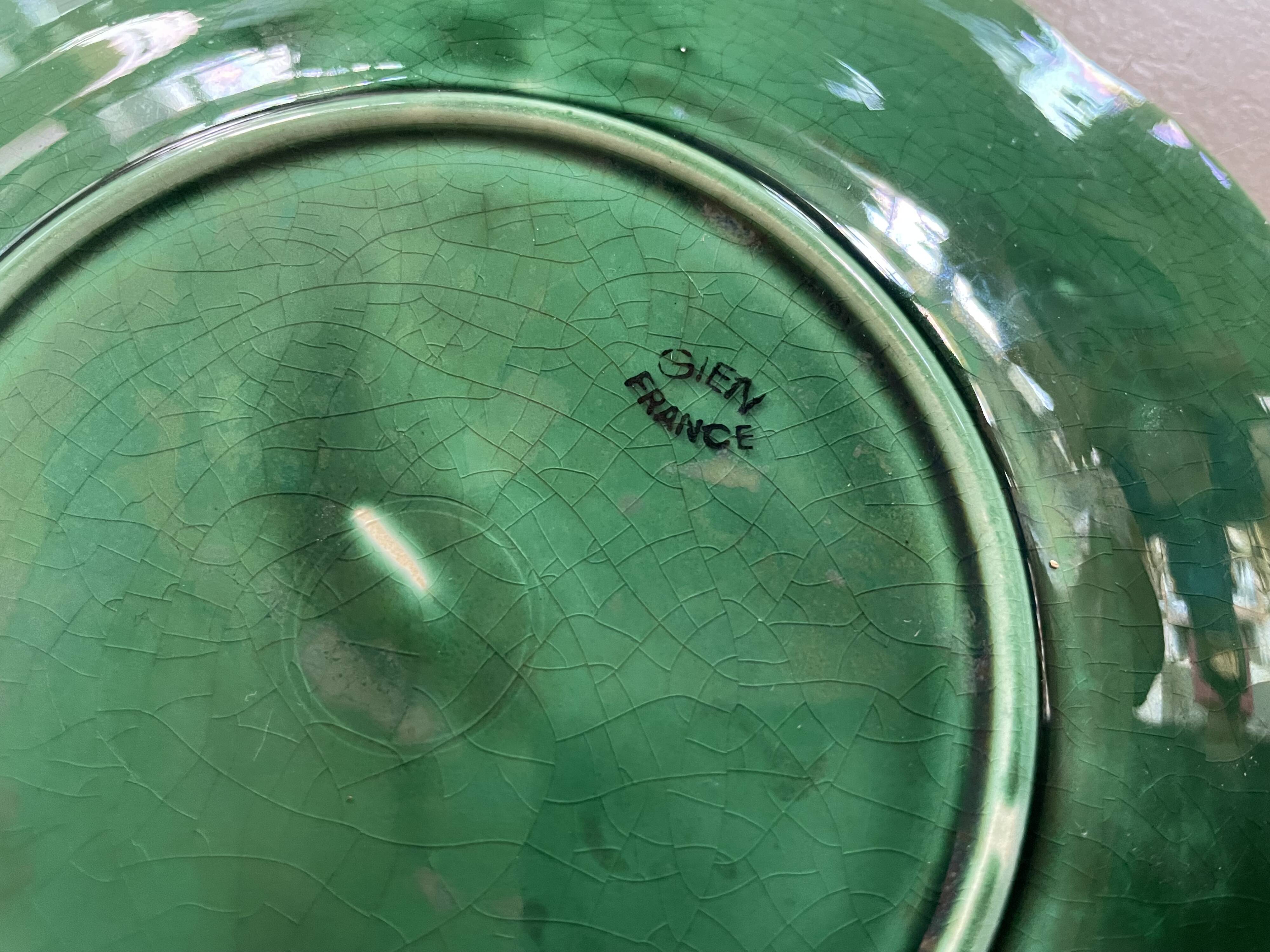 Set of 3 old Gien plates