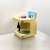 Rolling Bar Cart in Beige Plastic by Marcello Siard for Longato, Italy, 1970