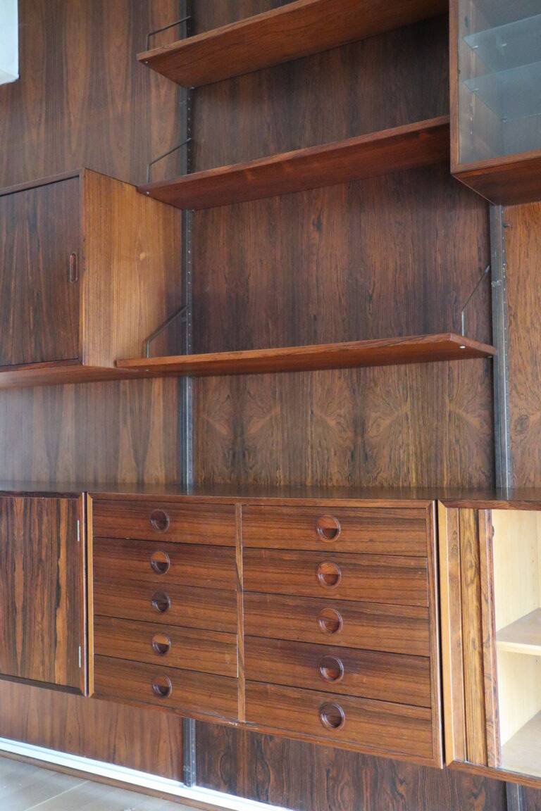 Danish wall bookcase by Thygesen and Sorensen in rosewood, 1960