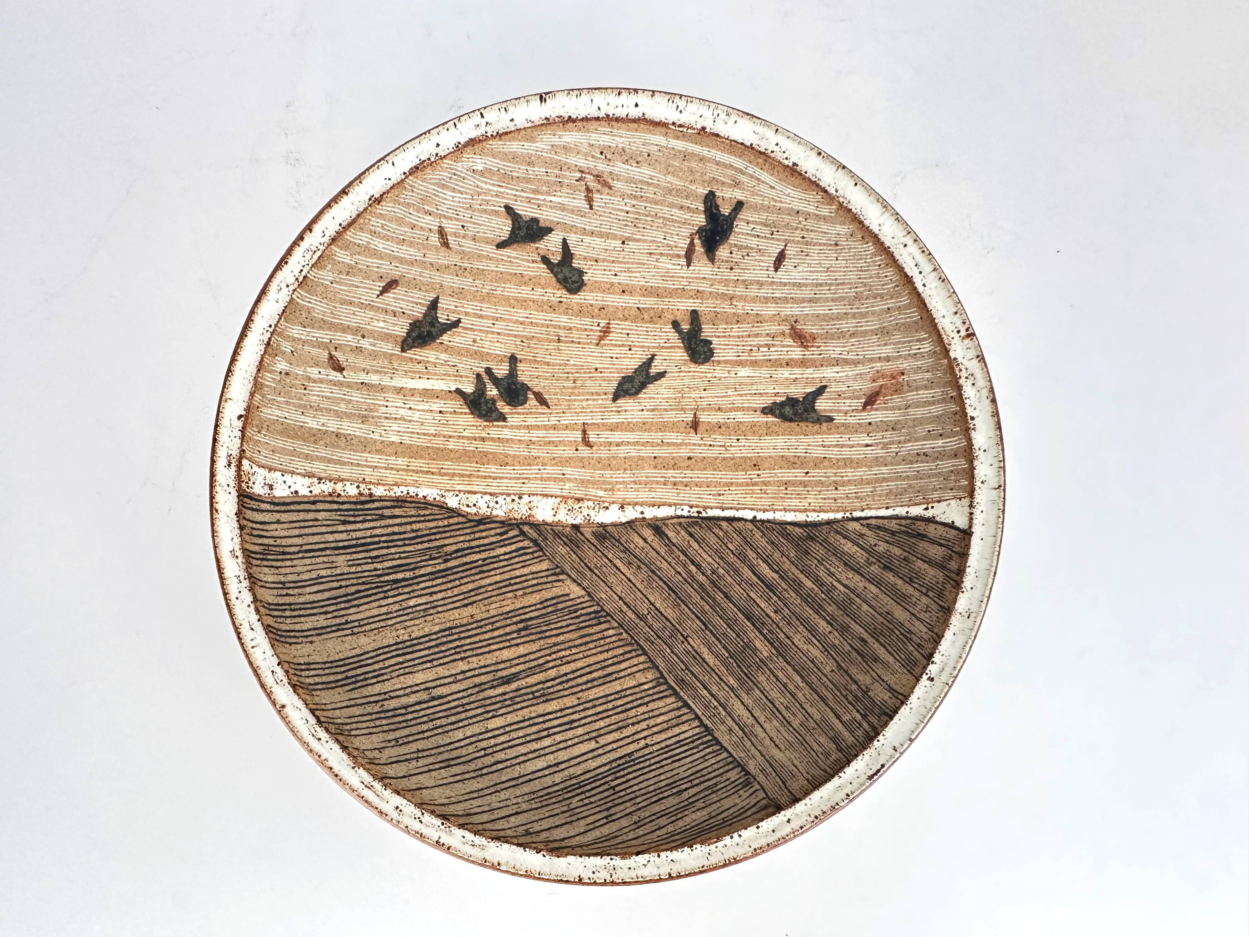 Large stoneware dish by Kähler, Denmark, 1960s.