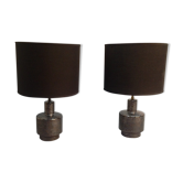 Paire lampes céramique 1950