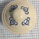 Candy pot covered sugar pot ceramic blue decorations enamelled sandstone