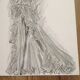 Emanuel ungaro - press sketch - fashion late 80s