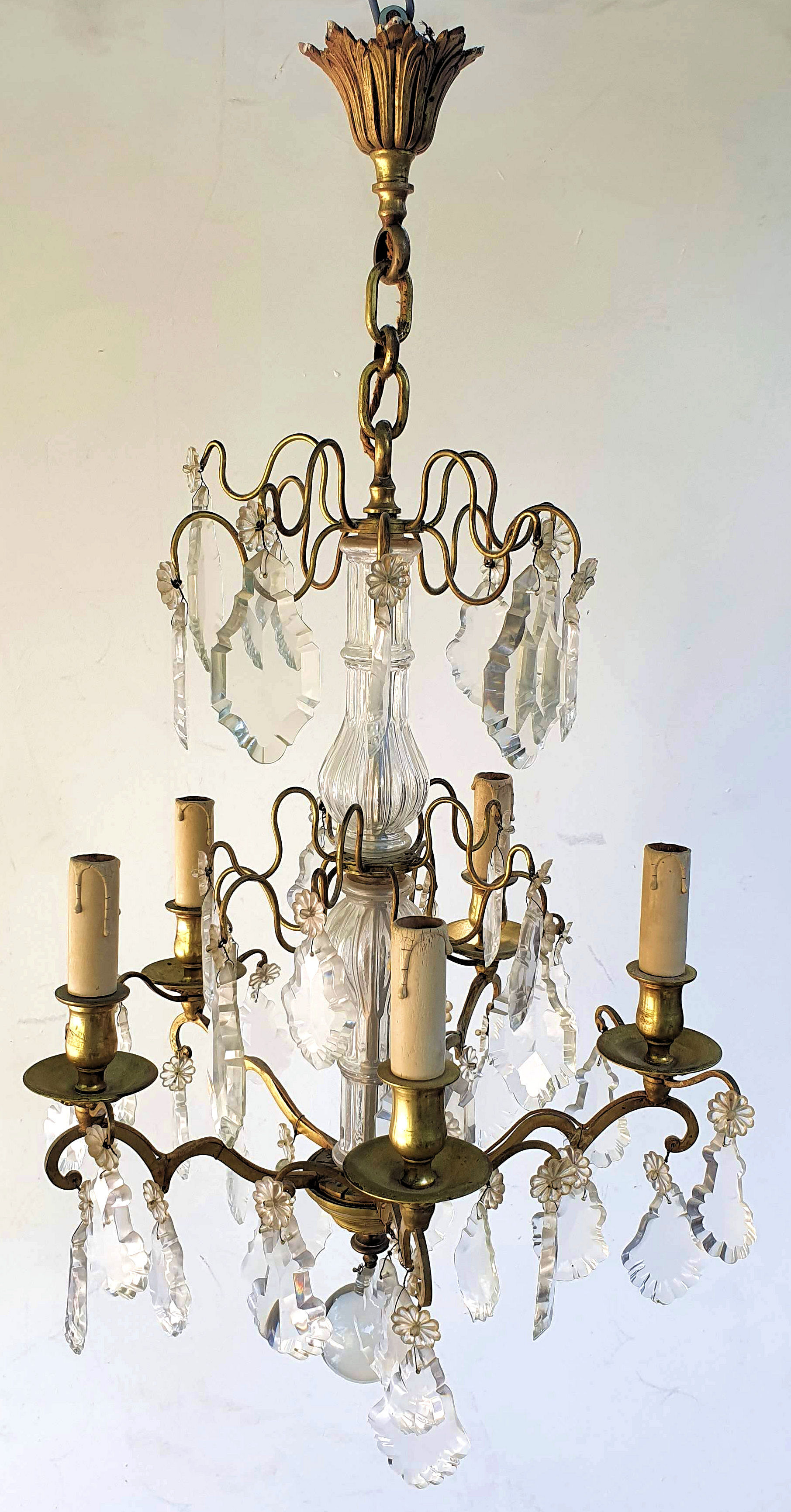 Chandelier with Pampilles style Louis XV France twentieth century
