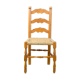 Chaise rustique avec siège tissé Espagne années 1950