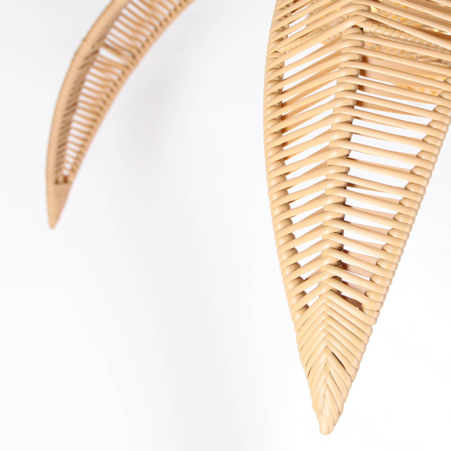 Synthetic rattan coconut tree floor lamp for outdoor use