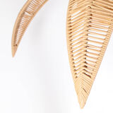 Outdoor synthetic rattan coconut tree floor lamp