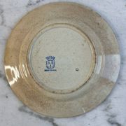 2 assiettes plates terre de fer boule de neige St Amand
