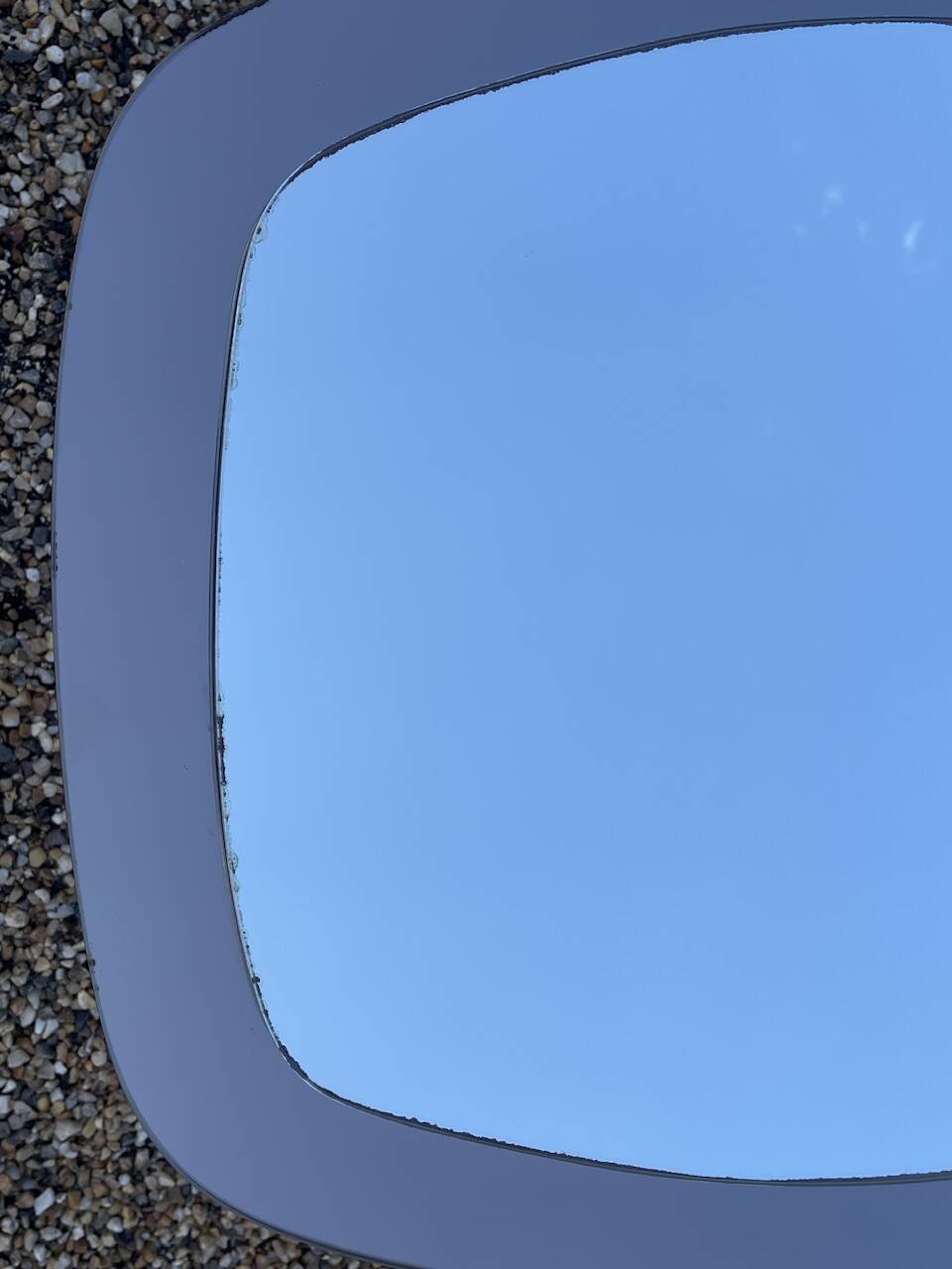 Vintage Wall Mirror, smoked glass, two-tone circa 1980s