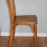 Set of 4 Baumann N°12 medium beech chairs