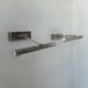 Pair of vintage chrome adjustable wall lights, France, 1980