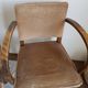 Pair of vintage bridge armchairs-circa 1960-wood and velvet