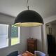 1 set of 3 black lacquered umbrella-style pendants
