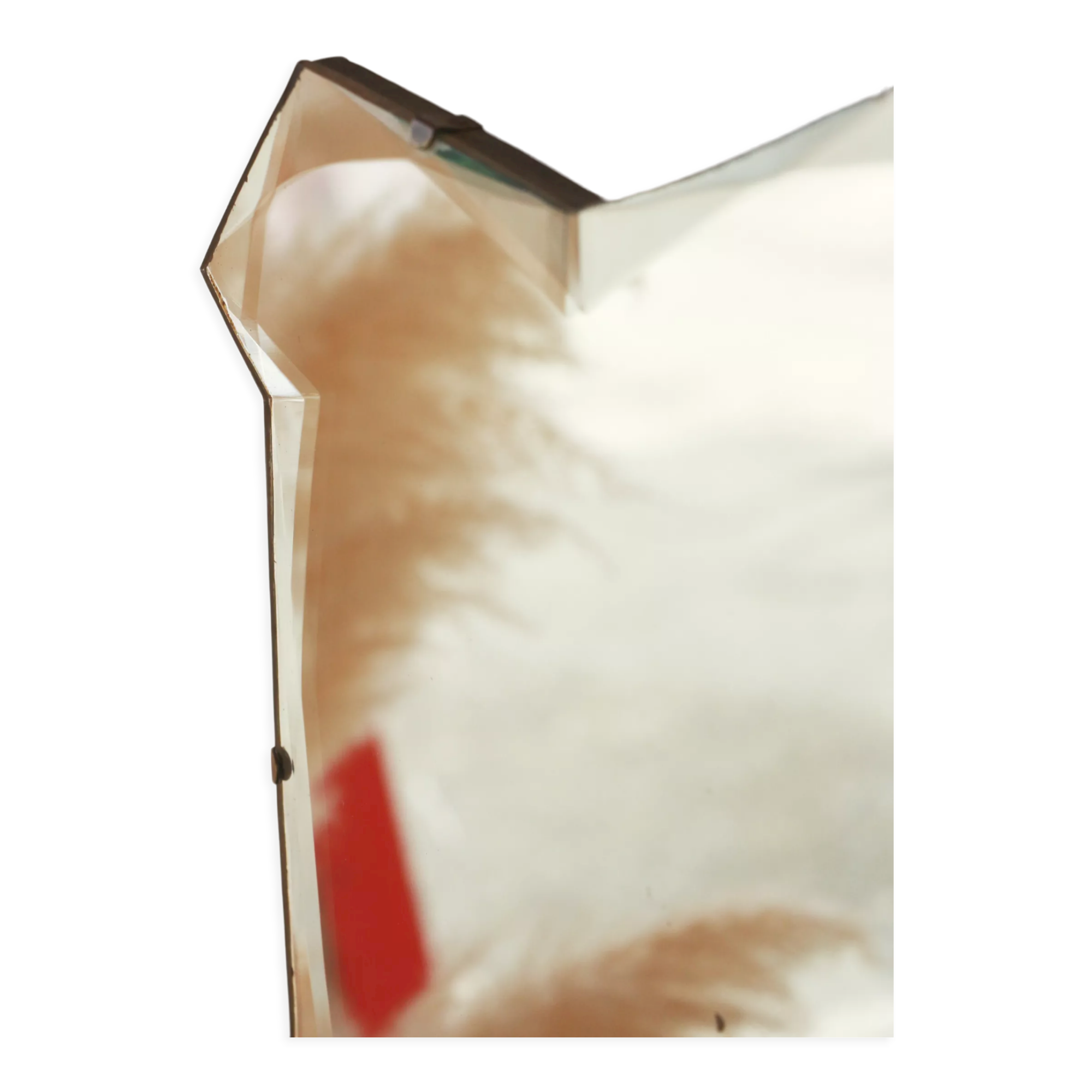 Beveled mirror - freeform - "batman", 67x39 cm