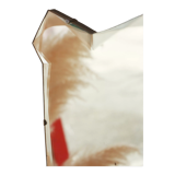 Beveled mirror - freeform - "batman", 67x39 cm