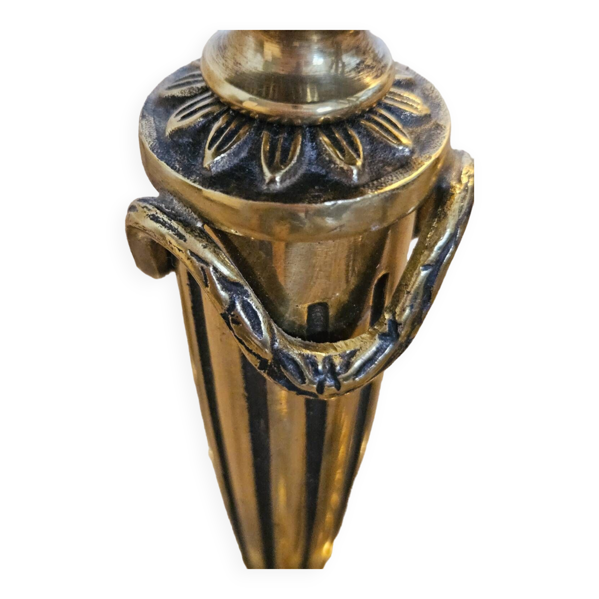 Louis XV style 3-light bronze chandelier