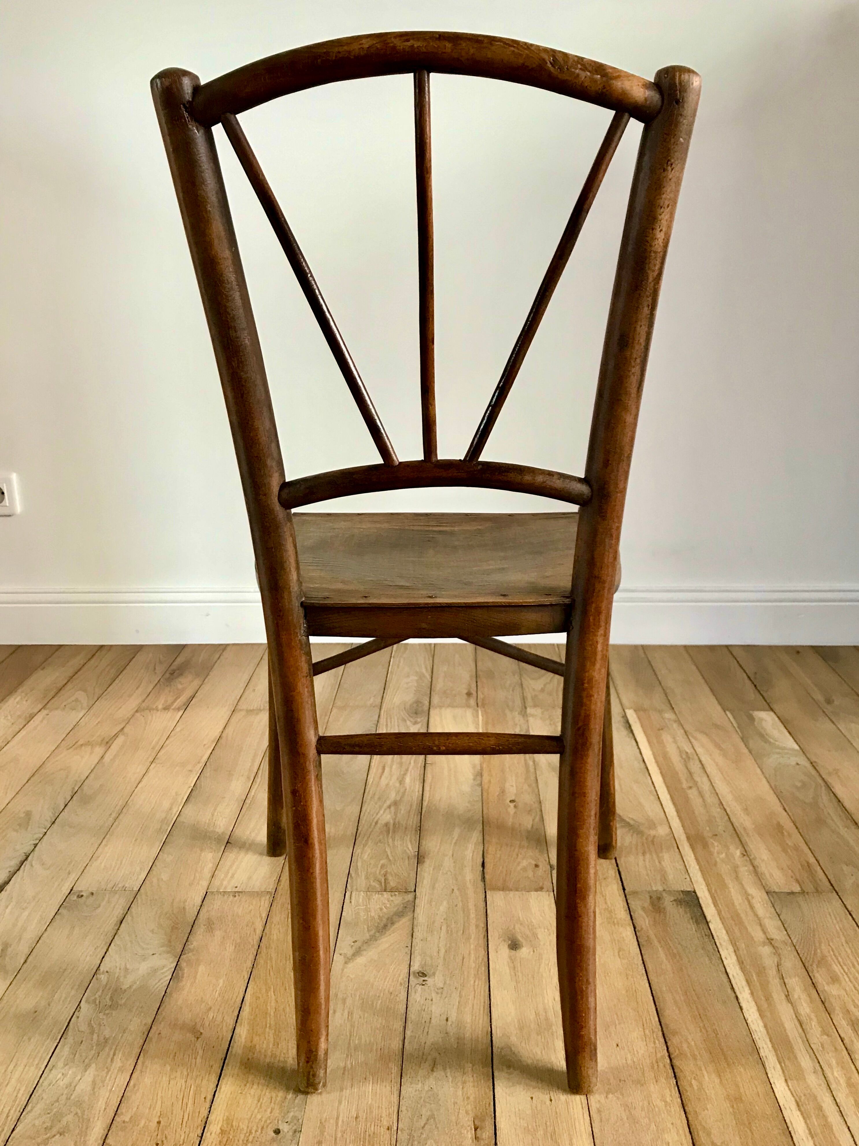 old wooden bistro chair early twentieth century
