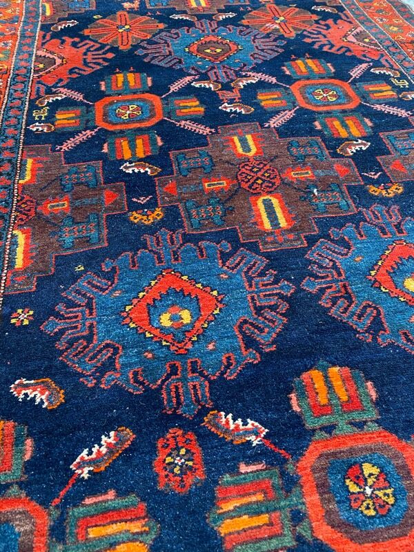 Carpet old Persian Malayer corridor 109x525 cm
