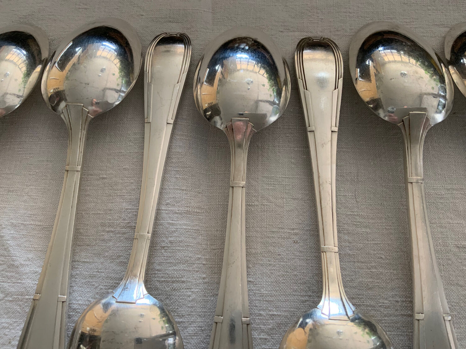12 silver-plated spoons