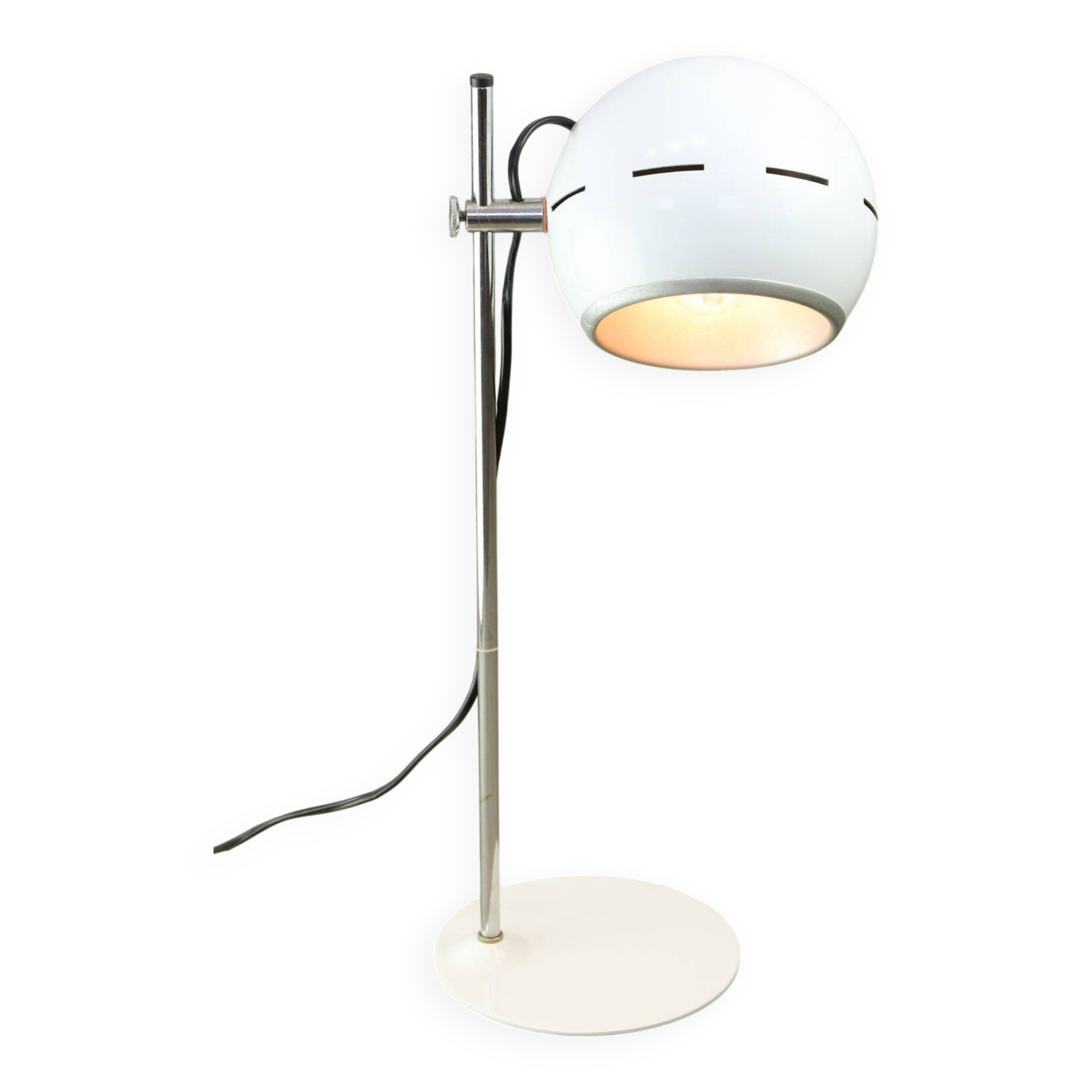 Space-age Italian Table Lamp in White Colour, 1970s