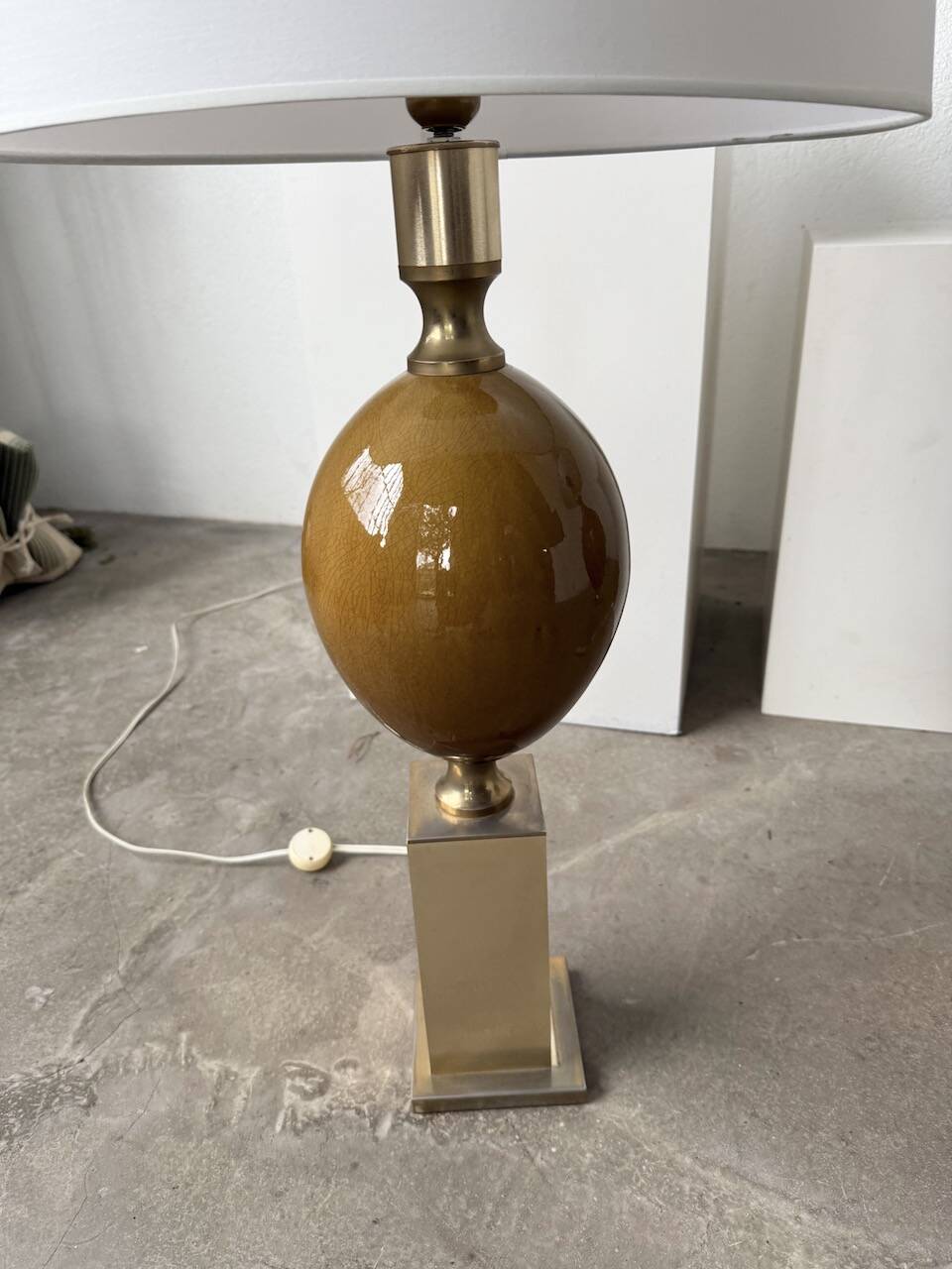 Pair of Philippe Barbier table lamps from the 70s