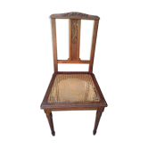 Chaise en bois avec cannage