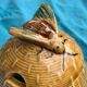 Slush beehive and bee honey pot, enameled ceramic