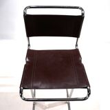 Set of 4 Linea Veam tubular steel bar stools, 1960