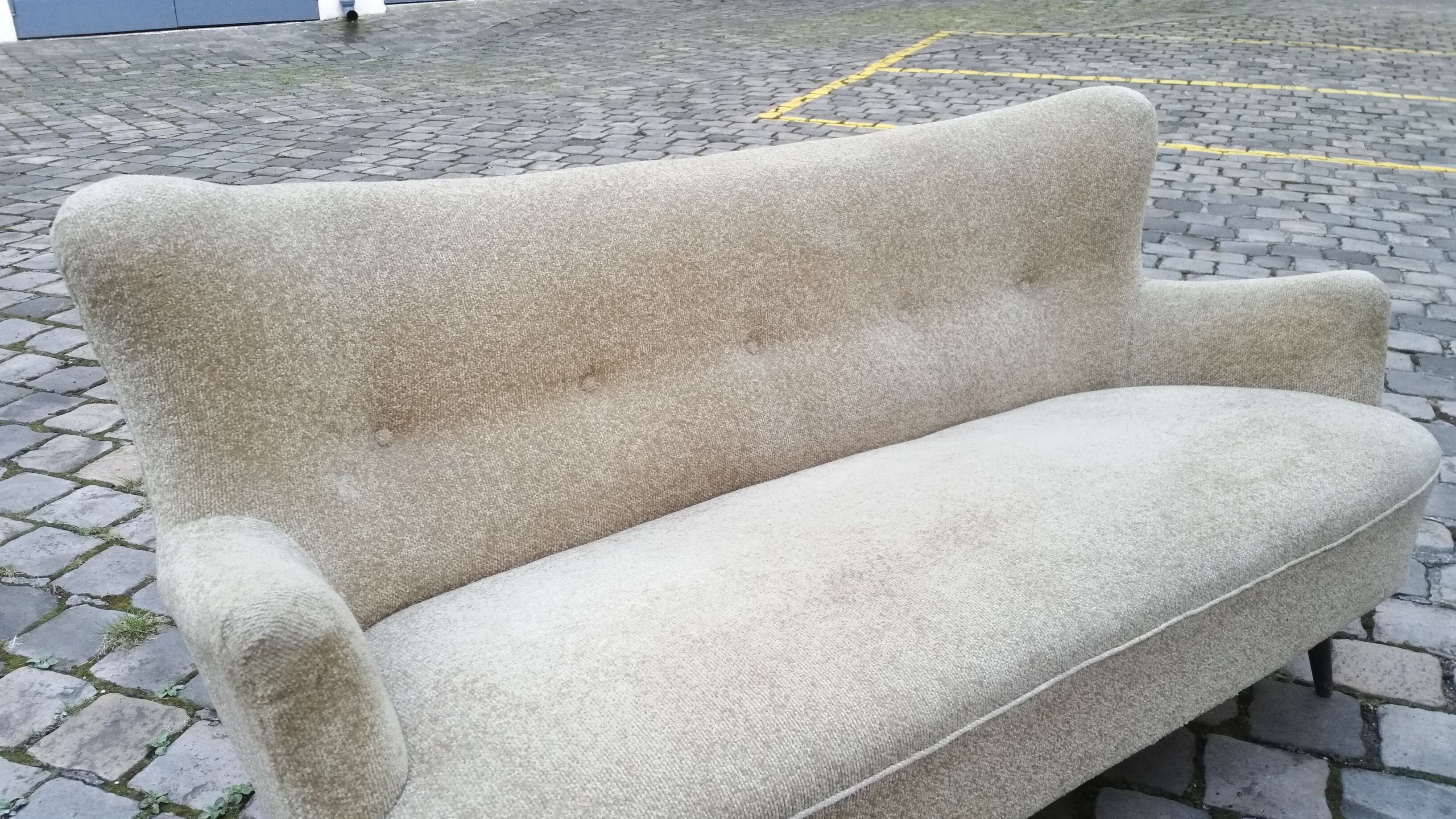 Couch sofa Club Wing EGG flesh organic year 50