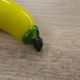 Vintage Murano Glass Fruit In The Shape Of A Yellow Banana 4990