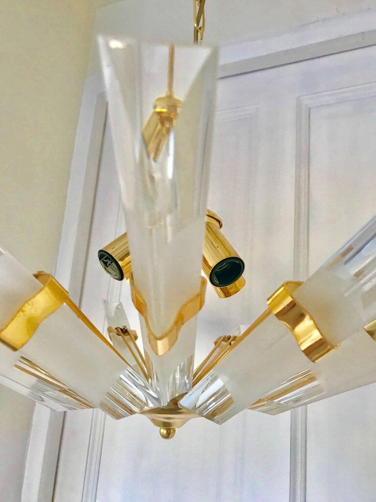 Chandelier glass Venini Tiedri 70s