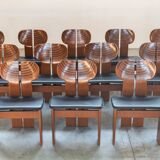 Set of 12 Afra & Tobia Scarpa chairs mod. Africa - Gruppo Unico, 80/90