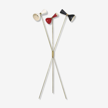 Italian tripod multicolor floor lamp