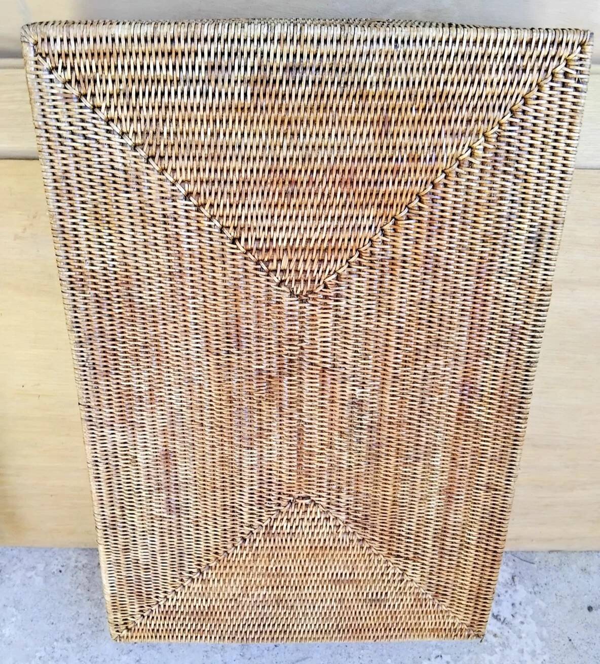 Vintage Rattan Butler's Tray on Stand