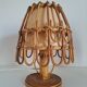 Pair of vintage bamboo lamps